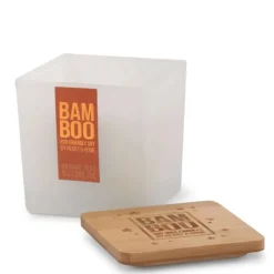 Large Jar Candle BAMBOO Orange Zest & Clove Oil 210g Fashion