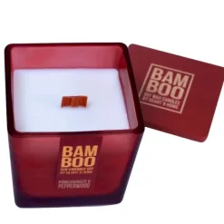 Large Jar Candle BAMBOO Pomegranate & Pepperwood 210g Outlet