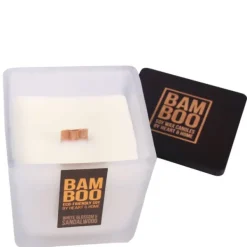Large Jar Candle BAMBOO White Blossom & Sandalwood 210g Fashion