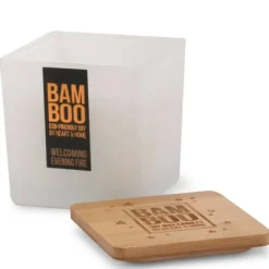 Large Jar Candle BAMBOO Welcoming Evening Fire 210g Fashion