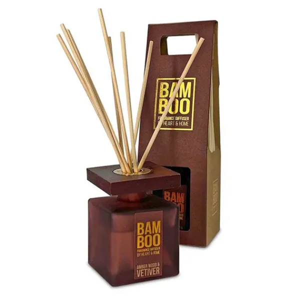 Reed Diffuser BAMBOO Amber Wood & Vetiver 80ml New