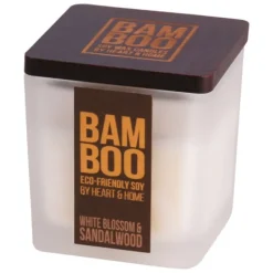 Small Jar Candle BAMBOO White Blossom & Sandalwood 80g Outlet