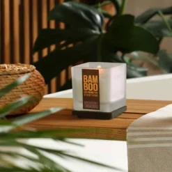 Small Jar Candle BAMBOO White Blossom & Sandalwood 80g Outlet