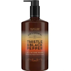 Thistle & Black Pepper Scottish Fine Soaps All-In-One Wash 500ml Clearance