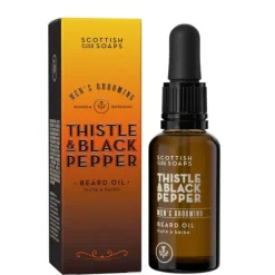 Thistle & Black Pepper Scottish Fine Soaps Beard Oil 30ml New