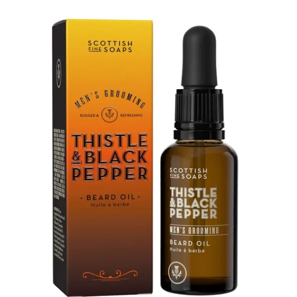 Thistle & Black Pepper Scottish Fine Soaps Beard Oil 30ml New