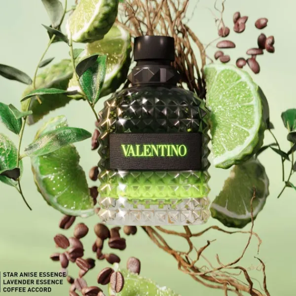 Born In Roma Uomo Green Stravaganza Valentino Eau de Toilette 100ml New