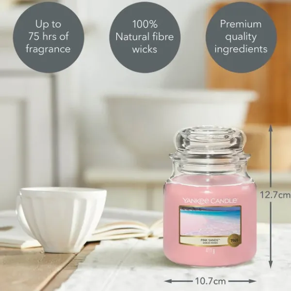 Original Jar Candles Yankee Candle Medium Pink Sands 411g Fashion