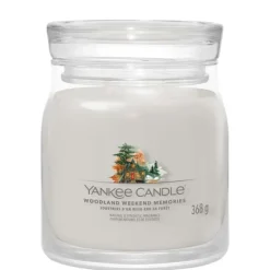 Signature Jar Candle Yankee Candle Medium Woodland Weekend Mysteries 368g Clearance
