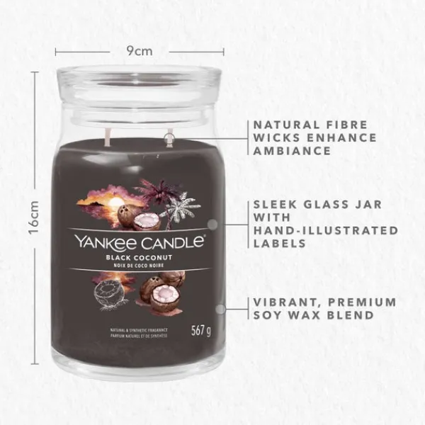 Signature Jar Candle Yankee Candle Large Jar Black Coconut 567g Best