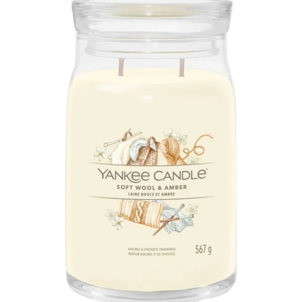 Signature Jar Candle Yankee Candle Large Jar Soft Wool Amber 567g Online
