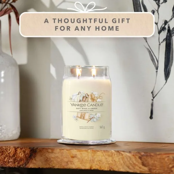 Signature Jar Candle Yankee Candle Large Jar Soft Wool Amber 567g Online