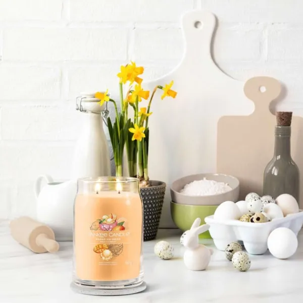Signature Jar Candle Yankee Candle Large Jar Mango Ice Cream 567g Outlet