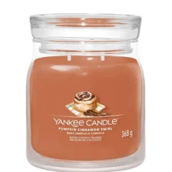 Signature Jar Candle Yankee Candle Medium Pumpkin Cinnamon Swirl 368g Clearance