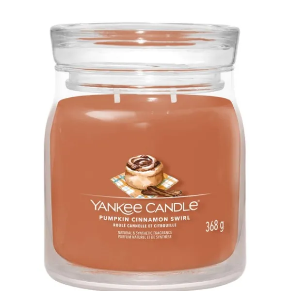 Signature Jar Candle Yankee Candle Medium Pumpkin Cinnamon Swirl 368g Clearance