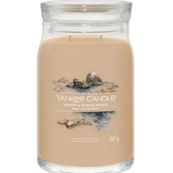 Signature Jar Candle Yankee Candle Large Jar Amber and Sandalwood 567g Discount