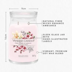 Signature Jar Candle Yankee Candle Large Jar Pink Cherry Vanilla 567g Sale
