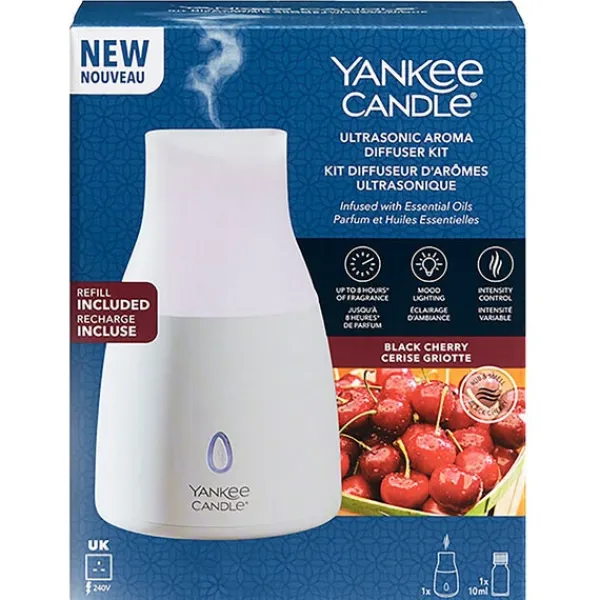 Ultrasonic Aroma Diffuser Kit Yankee Candle Black Cherry Outlet